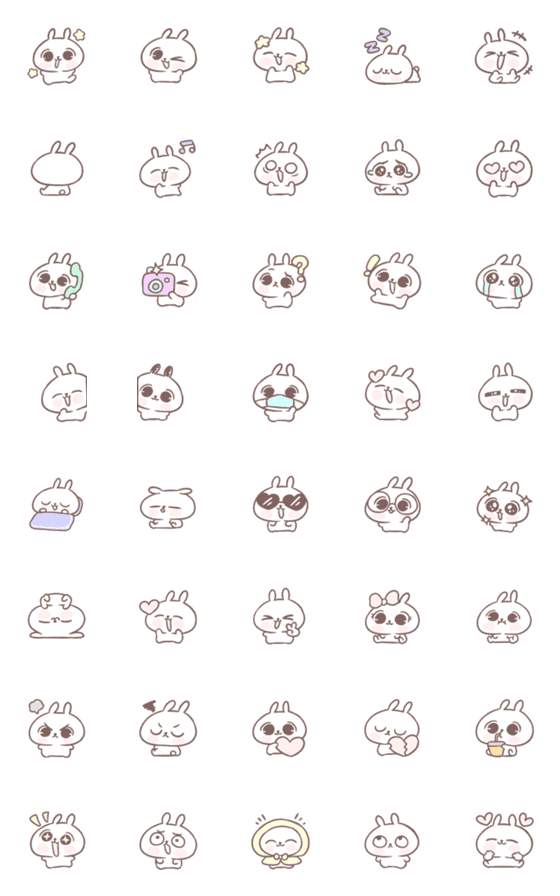 [LINE絵文字]Marshmallow Puppies 2の画像一覧