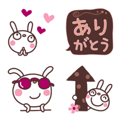 [LINE絵文字] 大人ガーリー♥ふんわかウサギ絵文字の画像