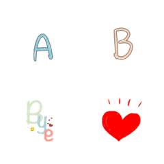 [LINE絵文字] Pastel ABC Emojiの画像