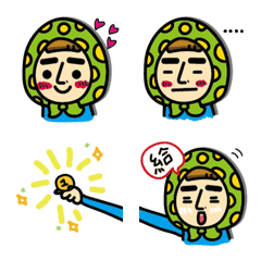 [LINE絵文字] Aunt thick eyebrows crocodileの画像