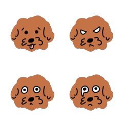 [LINE絵文字] Marshmallow Poodle - redの画像