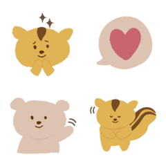 大人kawaii＊くま＆りすの毎日絵文字の絵文字メイン画像