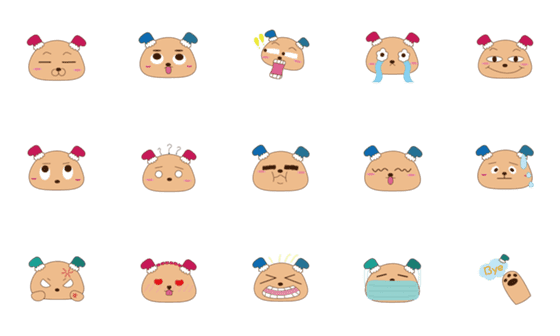 [LINE絵文字]wow wow bearの画像一覧