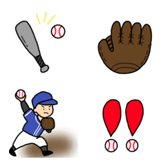 [LINE絵文字] 野球好きな人へ 使いやすい絵文字の画像
