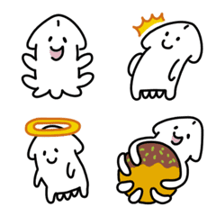 [LINE絵文字] ゆるいイカの絵文字の画像