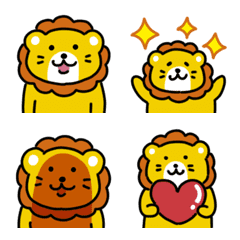 [LINE絵文字] ゆるいライオンの絵文字の画像