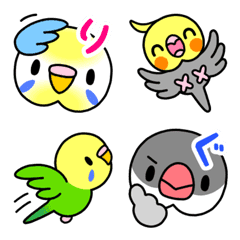 [LINE絵文字] インコ と 文鳥 (絵文字)の画像