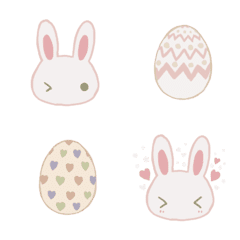 ふんわりうさぎの絵文字メイン画像