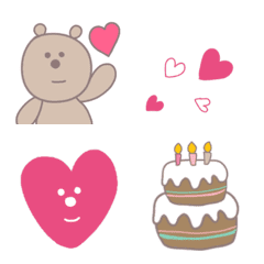 [LINE絵文字] 大きなお鼻のかわいいくまさん絵文字❤︎の画像