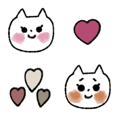 [LINE絵文字] カラフルチークのまつげねこの画像