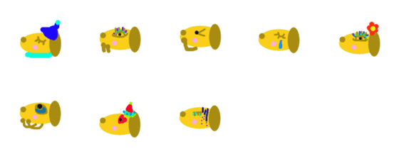 [LINE絵文字]ワンちゃんの喜怒哀楽絵文字の画像一覧