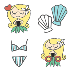 [LINE絵文字] Hula Girl Katieの画像