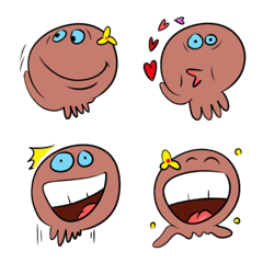 [LINE絵文字] Smile octopus Emojiの画像
