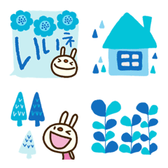 [LINE絵文字] 北欧風☆てるてるうさぎ絵文字の画像