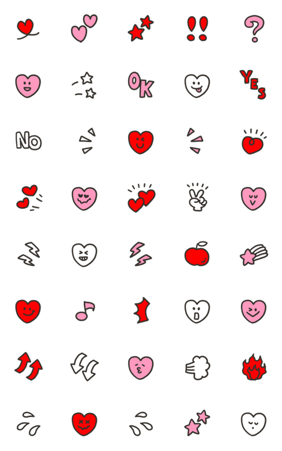 [LINE絵文字]ポップでかわいい♥️日常絵文字の画像一覧