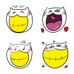 [LINE絵文字] Alway smile cat Emojiの画像