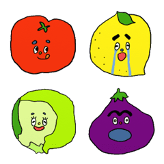 [LINE絵文字] おかしなお野菜さん絵文字の画像