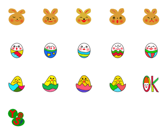 [LINE絵文字]easter this year ver.2の画像一覧