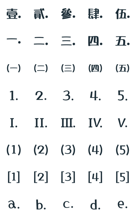 [LINE絵文字]Chinese number tags 02の画像一覧