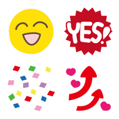 [LINE絵文字] カラフルでかわいい使いやすい絵文字の画像