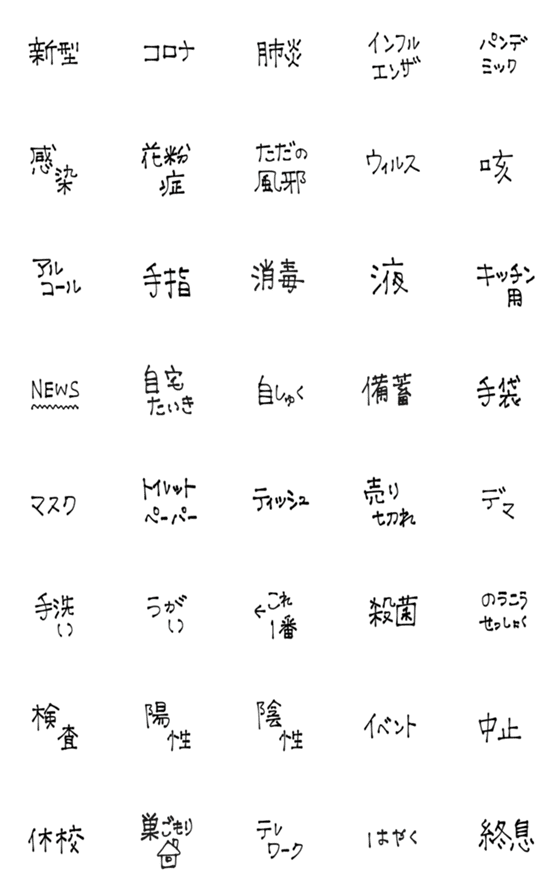 [LINE絵文字]最近よく聞く言葉！！！ コロナの画像一覧