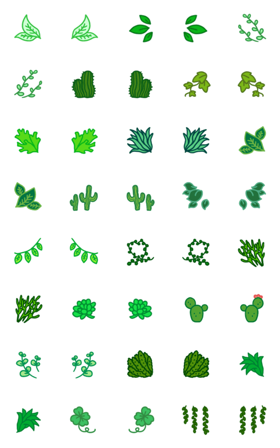 Line絵文字 観葉植物 多肉 サボテンのフレーム 40種類 1円