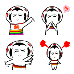 [LINE絵文字] こけしちゃん絵文字の画像