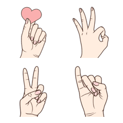 [LINE絵文字] Hand chat emoji！！の画像