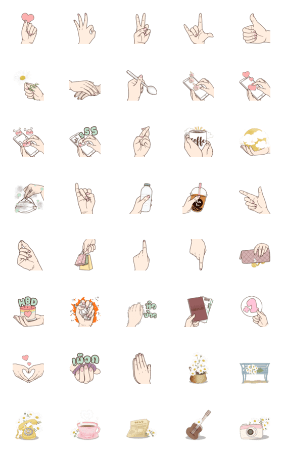 [LINE絵文字]Hand chat emoji！！の画像一覧