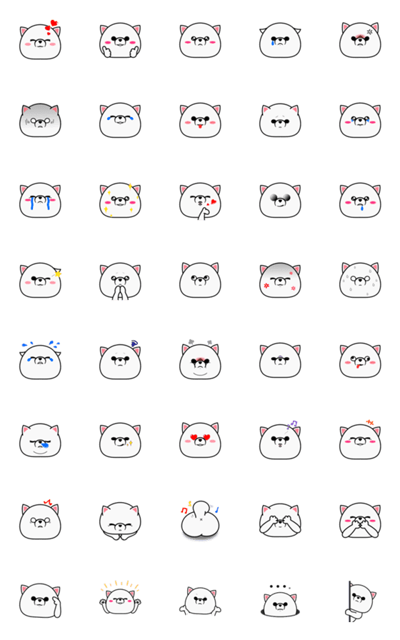 [LINE絵文字]しろい子犬。の画像一覧