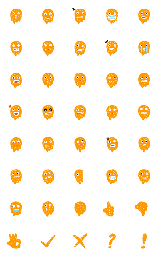 [LINE絵文字]Mr.Melt Emojiの画像一覧