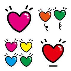 [LINE絵文字] ハートいろいろ4の画像
