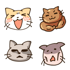 [LINE絵文字] 表情豊かなネコたちの画像