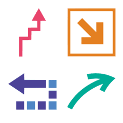 [LINE絵文字] Minimalistic arrow tags 03の画像