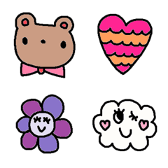 [LINE絵文字] 色んな絵文字262大人可愛いシンプルの画像