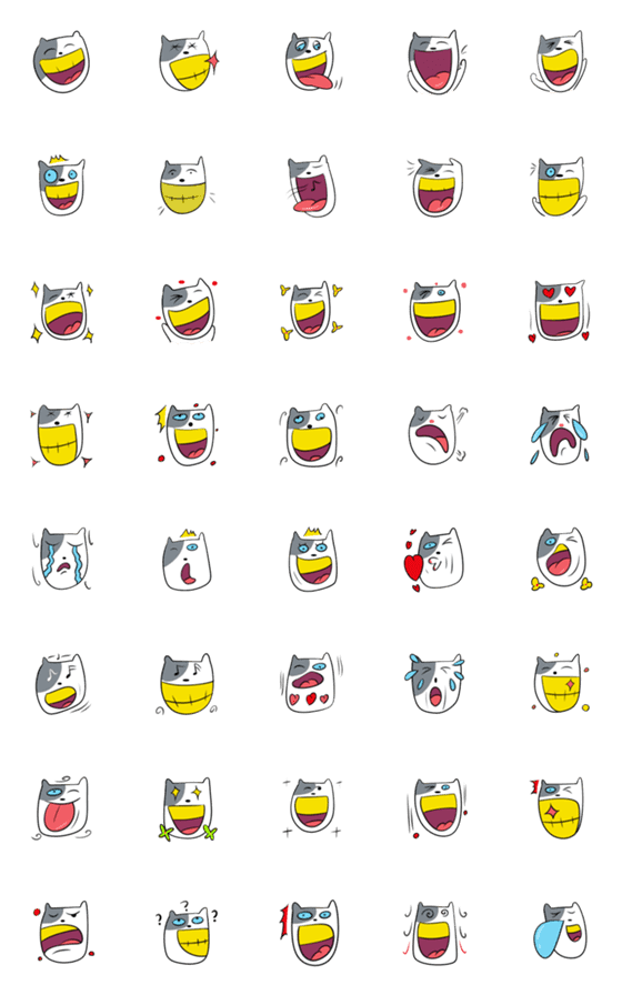 [LINE絵文字]Smile dog Emojiの画像一覧