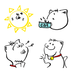 [LINE絵文字] ネコのシンプルな絵文字の画像