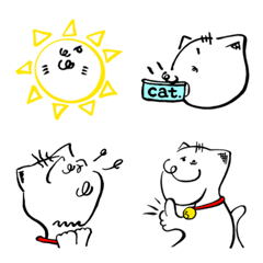 ネコのシンプルな絵文字の絵文字メイン画像