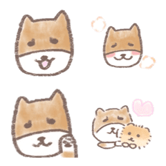 [LINE絵文字] ほんわか柴犬(しばいぬ)くるみの絵文字の画像