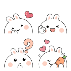 [LINE絵文字] Rabbit Take a Peek Emojiの画像