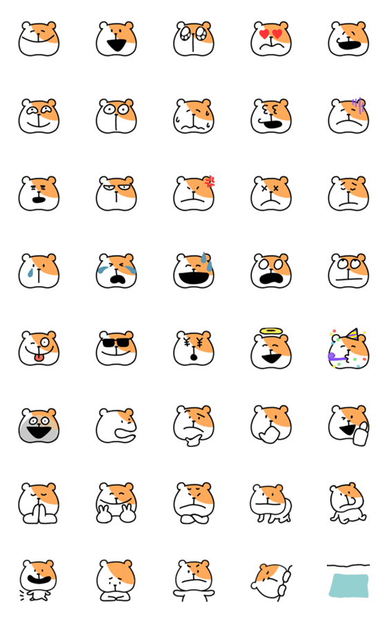 [LINE絵文字]▶︎表情豊かなハムスターの画像一覧