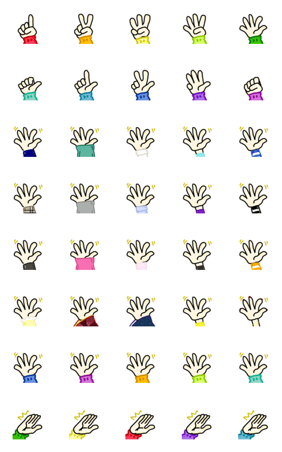 [LINE絵文字]40ハンズの画像一覧