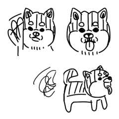 [LINE絵文字] pokefasu scribbling dogの画像