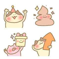 [LINE絵文字] ゆるかわで毎日使いやすいパステルな絵文字の画像
