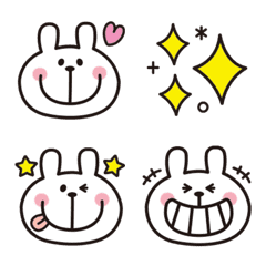 [LINE絵文字] おしゃれな♡シンプルうさぎの画像