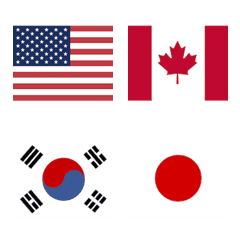 [LINE絵文字] Country Flags Vol. 1の画像