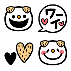 [LINE絵文字] 表情が見やすい犬の大人絵文字の画像