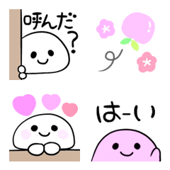 [LINE絵文字] もちっち＆ももっち★毎日使える！の画像