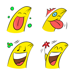 [LINE絵文字] Smile banana Emojiの画像