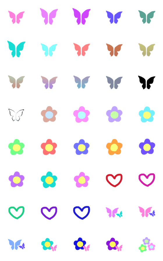 [LINE絵文字]Butterfliesの画像一覧